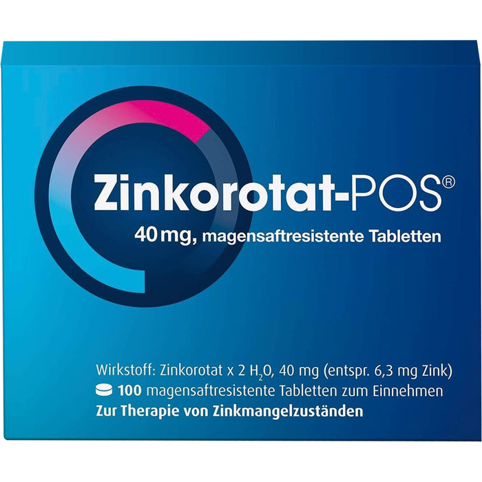 Zinkorotat-POS 40 mg magensaftresistente Tabletten, 100.0 St. Tabletten