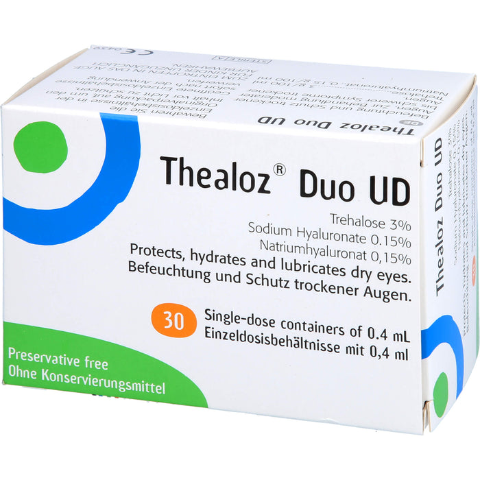 Thealoz Duo UD Augentropfen, 30 pc Pipettes à dose unique