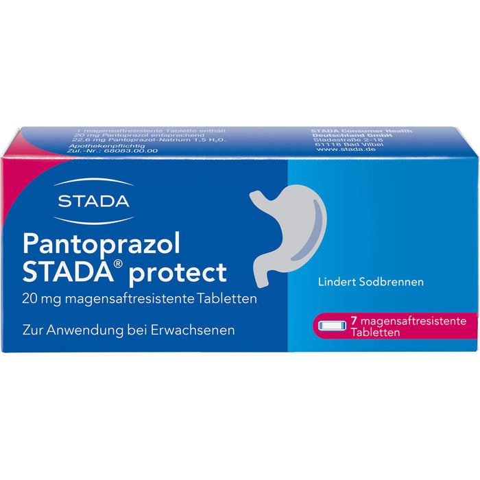 Pantoprazol STADA Protect 20 mg magensaftresistente Tabletten, 7 pc Tablettes