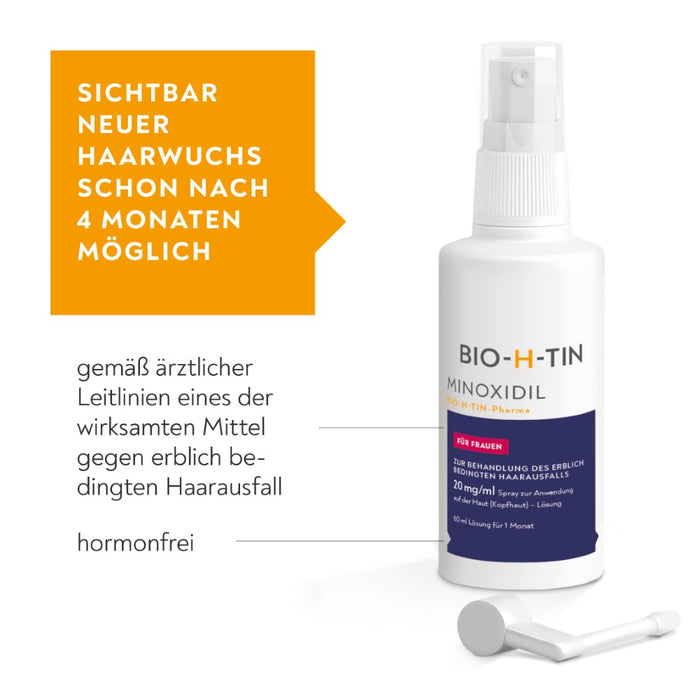 Minoxidil BIO-H-TIN Pharma 20 mg/ml für Frauen, 60 ml Solution