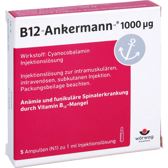 B12 Ankermann 1000 µg, Injektionslösung, 5 pcs. Ampoules