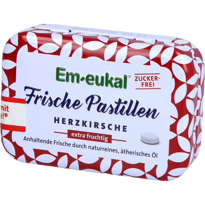 Em-eukal Frische Pastillen Herzkirsche zuckerfrei, 20 g Pastilles