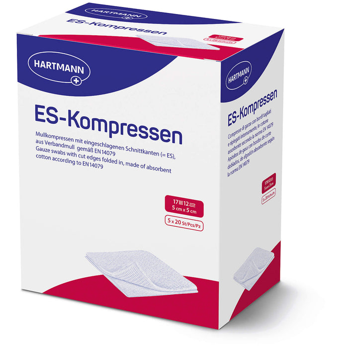 ES-Kompressen steril 5x5cm Großpackung 12fach, 100 pcs. Compresses