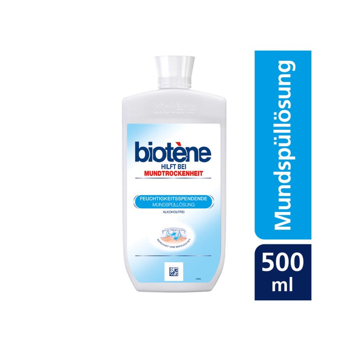 BIOTENE befeuchtende Mundspüllösung zur Linderung von Mundtrockenheit, 500 ml Solution