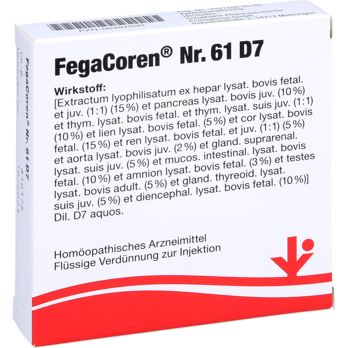 FegaCoren Nr. 61 D7 Ampullen, 5 pcs. Ampoules