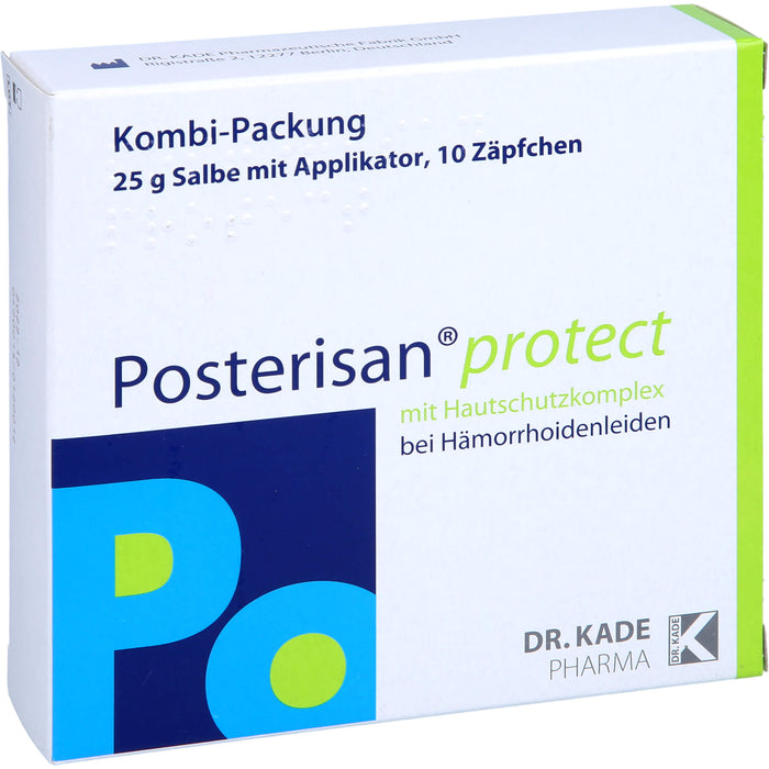 Posterisan protect Kombi-Packung Salbe und Zäpfchen bei Hämorrhoidenleiden, 1 pc Paquet combiné
