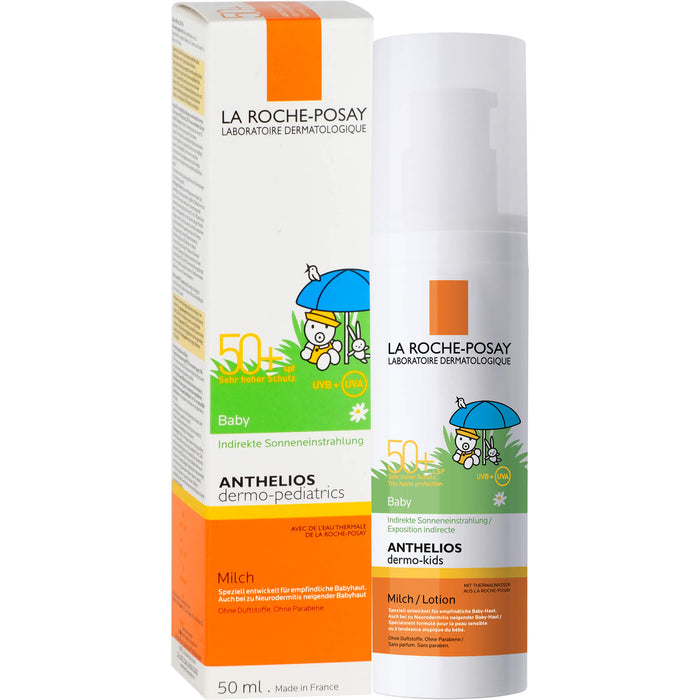 La Roche-Posay Anthelios Dermo-Kids LSF 50+ Baby-Milch hohe Verträglichkeit und extra wasserfest, 50 ml Crème