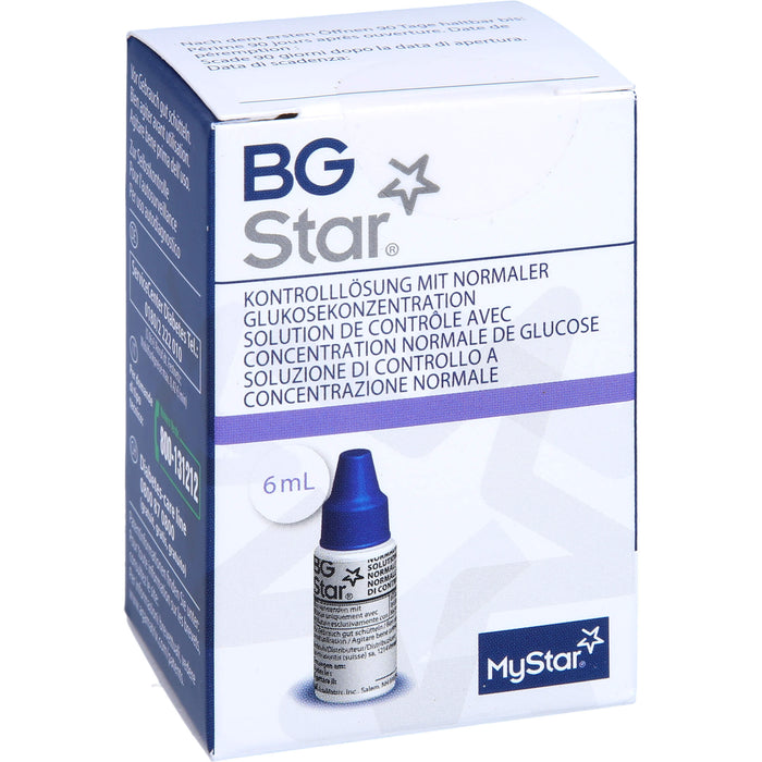 BGStar Kontrolllösung mit normaler Glukosekonzentration, 6 ml Solution