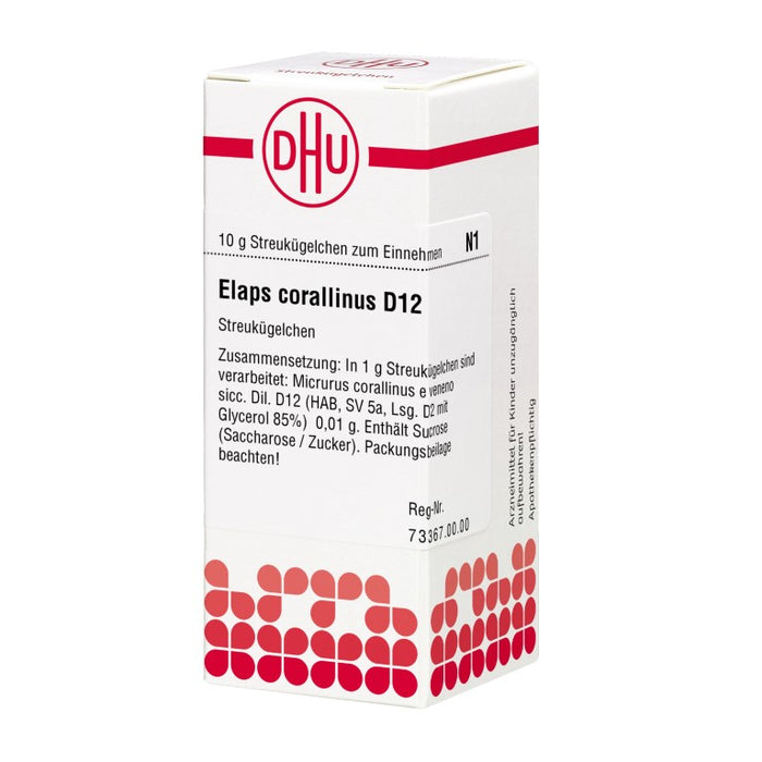 Elaps corallinus D12 DHU Globuli, 10 g Globules