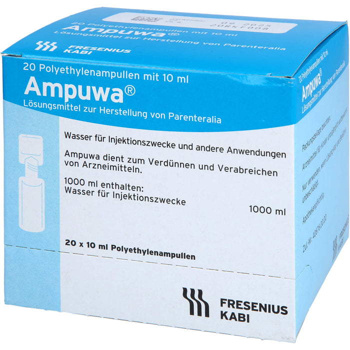 Ampuwa, Lösungsmittel zur Herstellung von Parenteralia Polyethylenampullen, 10 ml, 200 ml Solution