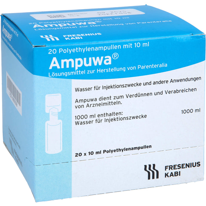 Ampuwa, Lösungsmittel zur Herstellung von Parenteralia Polyethylenampullen, 10 ml, 200 ml Solution
