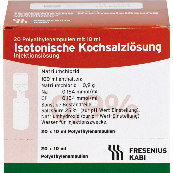 FRESENIUS KABI Isotonische Kochsalzlösung 0,9 % Polyethylenampullen, 20 pc Ampoules