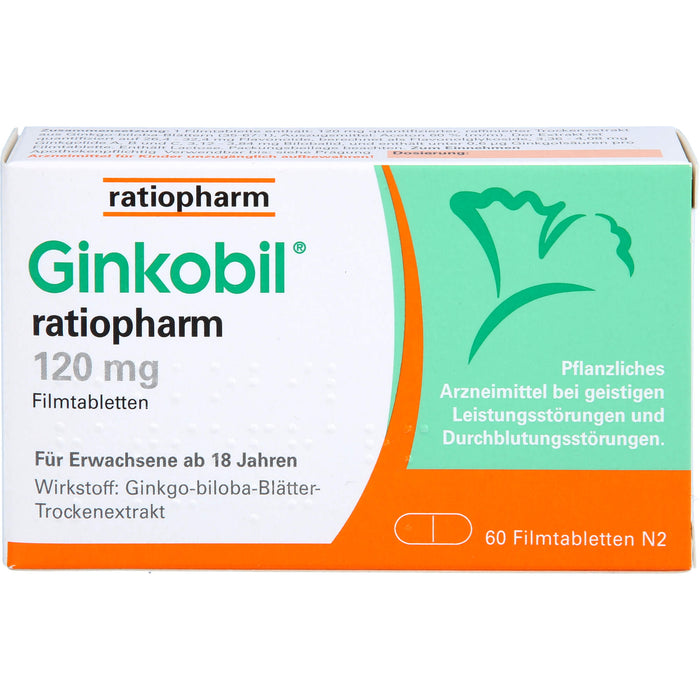Ginkobil ratiopharm 120 mg Filmtabletten, 60 St. Tabletten
