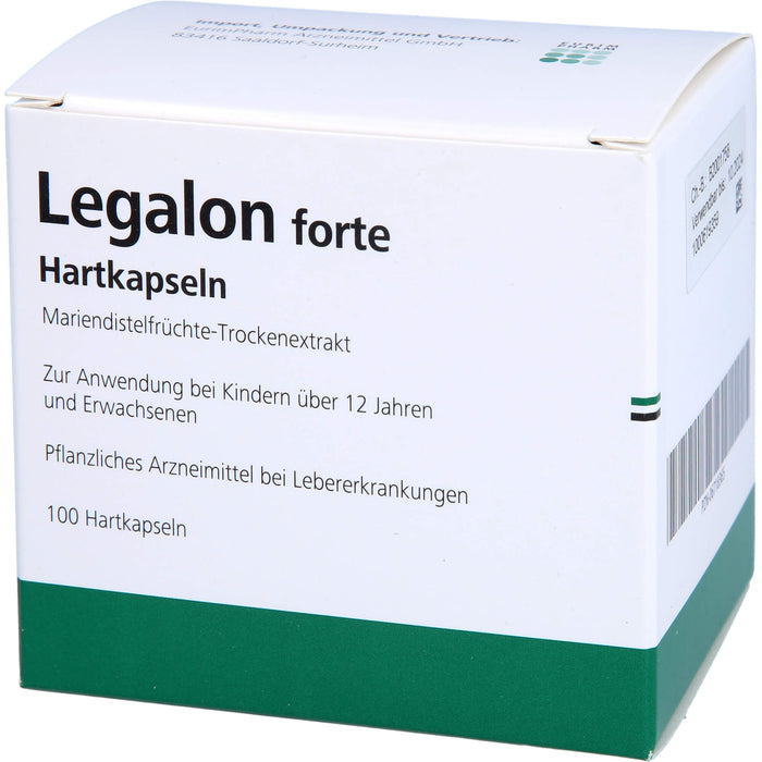 Legalon forte Eurim Hartkapseln zur unterstützenden Behandlung von Lebererkrankungen, 100 pc Capsules