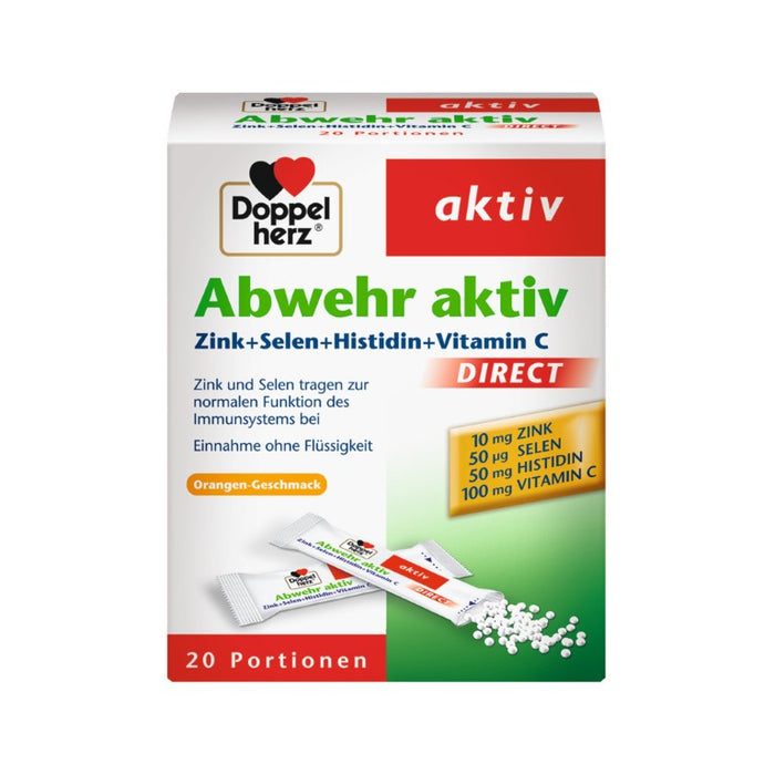 Doppelherz Abwehr aktiv direct Zink+Selen+Histidin, 20 St PEL