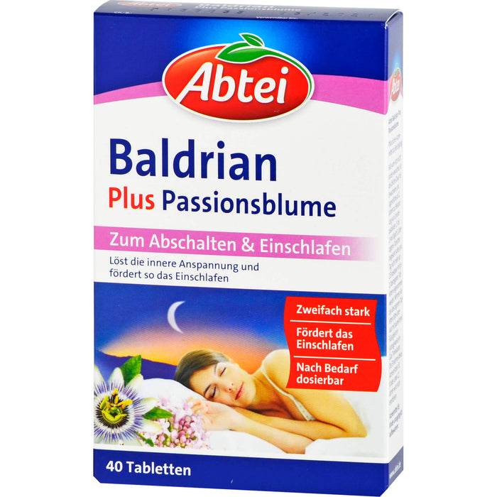 Abtei Baldrian plus Passionsblume, 40 pc Tablettes