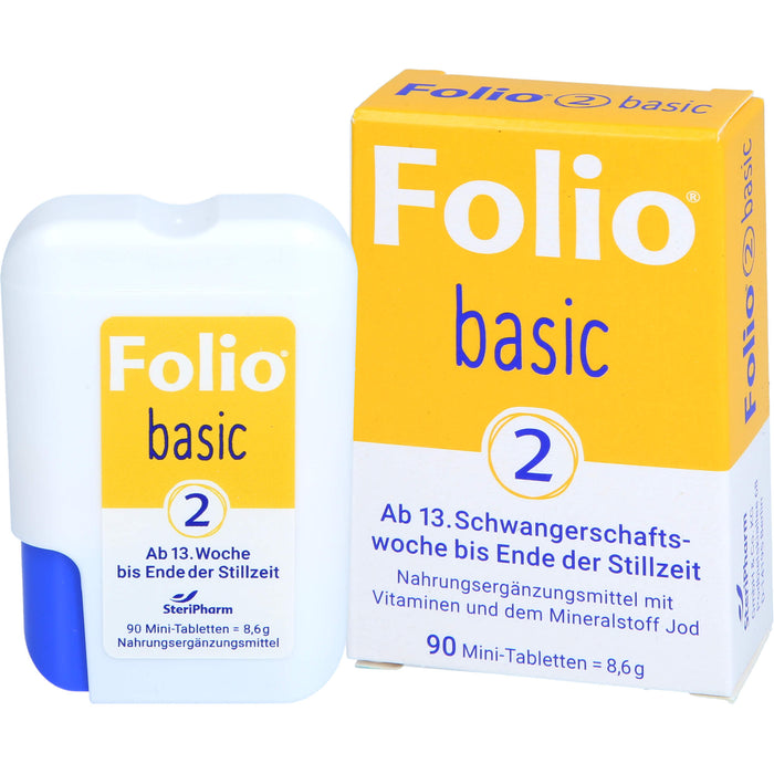 Folio 2 Basic ab 13.Schwangerschaftswoche bis Ende der Stillzeit, 90 pcs. Tablets
