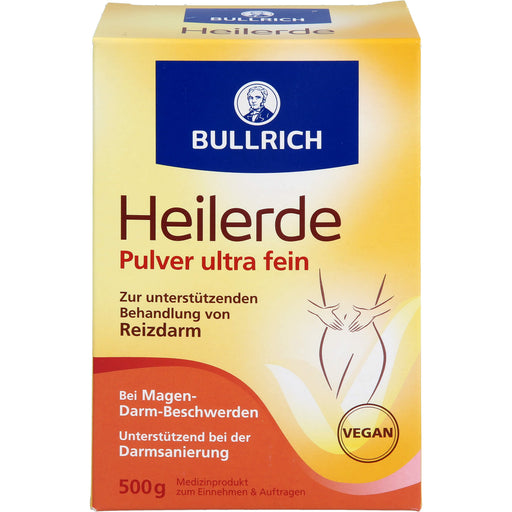 BULLRICH Heilerde Pulver ultra fein zur unterstützenden Behandlung von Reizdarm, 500 g Pulver