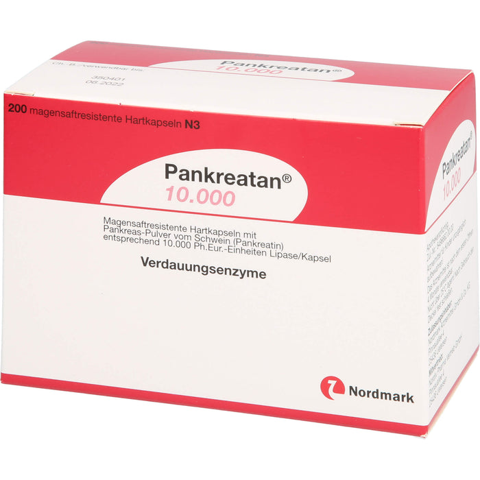 Pankreatan® 10.000, Magensaftresistente Hartkapseln, 200 pcs. Capsules