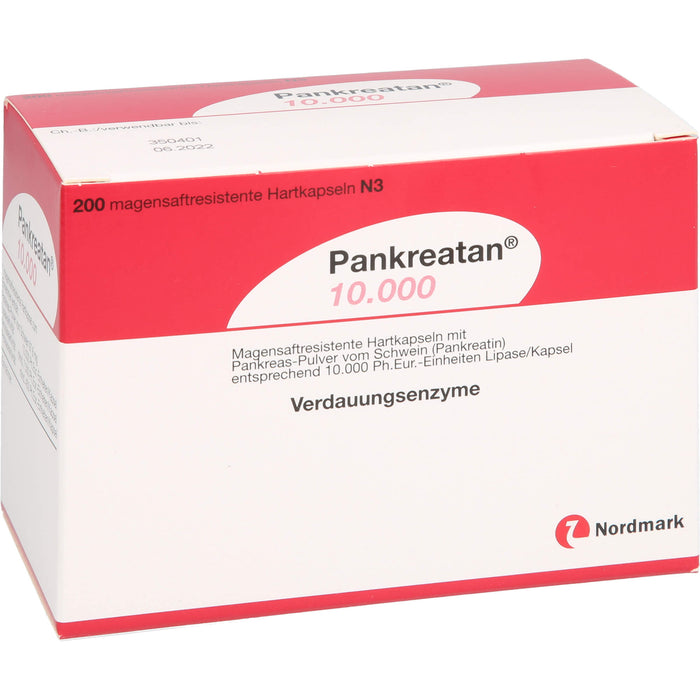 Pankreatan® 10.000, Magensaftresistente Hartkapseln, 200 pcs. Capsules