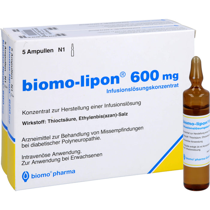 Biomo-lipon 600 mg Infusionslösungskonzentrat, 10 pc Ampoules