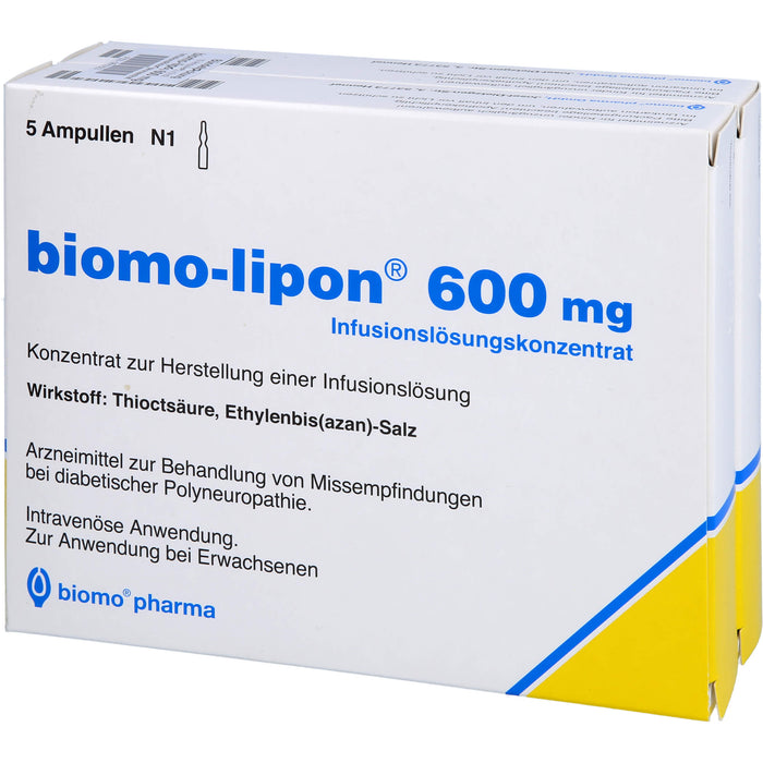 Biomo-lipon 600 mg Infusionslösungskonzentrat, 10 pcs. Ampoules