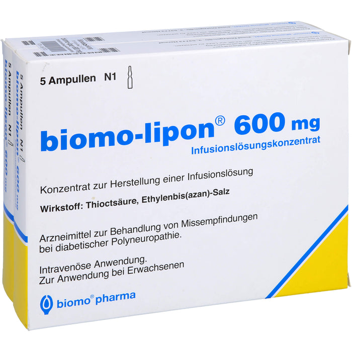 Biomo-lipon 600 mg Infusionslösungskonzentrat, 10 pcs. Ampoules