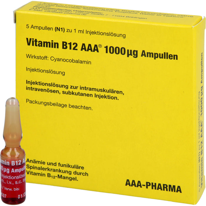 Vitamin B12 AAA  1000 µg Ampullen, 5 ml Solution
