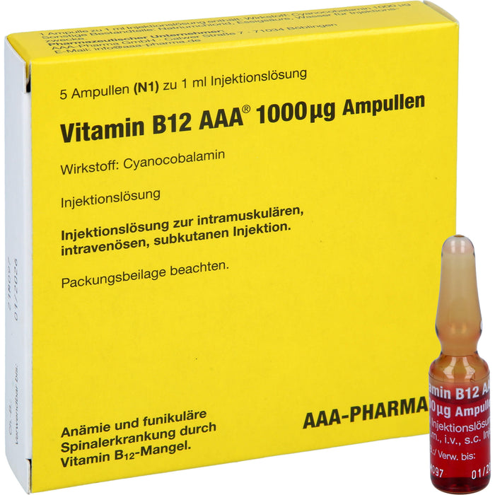 Vitamin B12 AAA  1000 µg Ampullen, 5 ml Solution