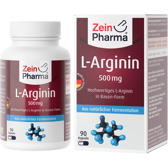 ZeinPharma L-Arginin 500 mg Kapseln, 90 pc Capsules