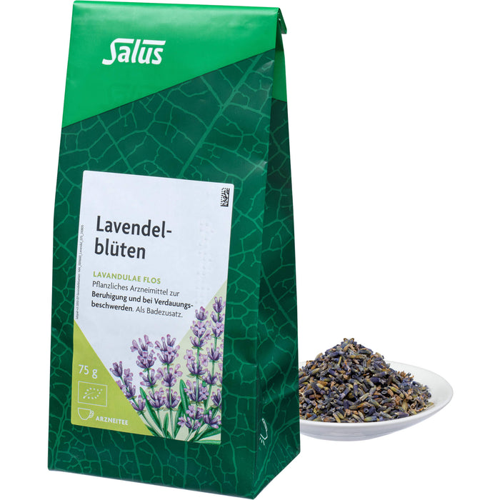 Salus Lavendelblüten Lavandulae flos bio zur Beruhigung und bei Verdauungsbeschwerden, 75 g Thé