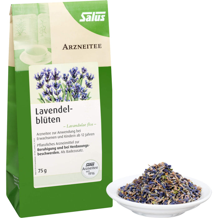Salus Lavendelblüten Lavandulae flos bio zur Beruhigung und bei Verdauungsbeschwerden, 75 g Thé