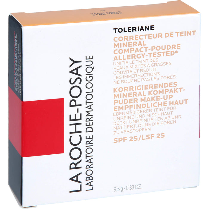 La Roche-Posay Toleriane korrigierendes Mineral Kompaktpuder Make-up Nr. 13 Sand Beige für empfindliche Haut, 9 g Powder