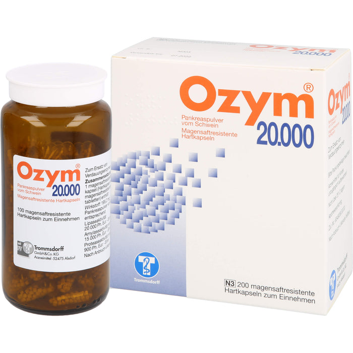 Ozym  20 000, magensaftresistente Hartkapseln, 200 St. Kapseln