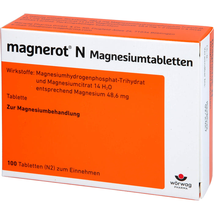 magnerot N Magnesiumtabletten, 100 pc Tablettes
