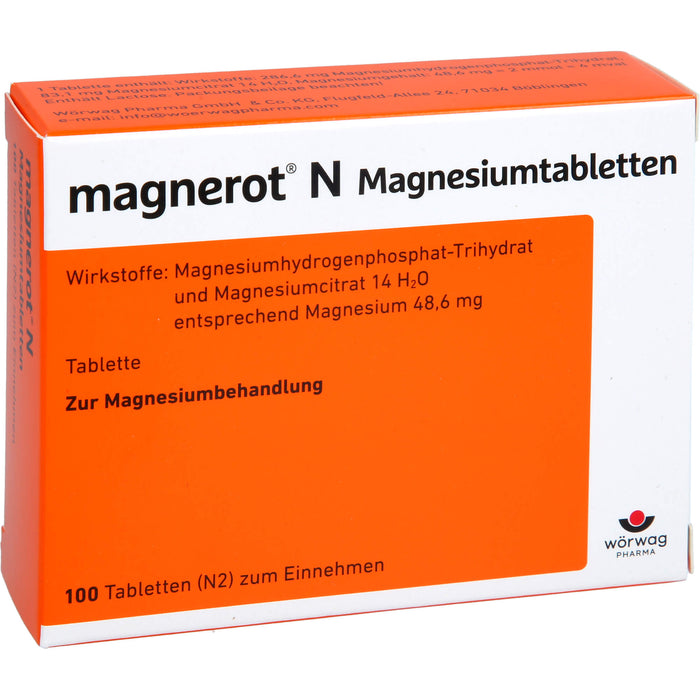magnerot N Magnesiumtabletten, 100 pc Tablettes