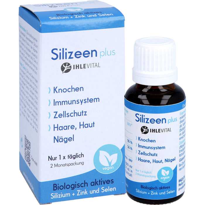 Ihle Vital Silizeen Plus Tropfen für Knochen, Immunystem, Zellschutz und Schilddrüse, 25 ml Lösung