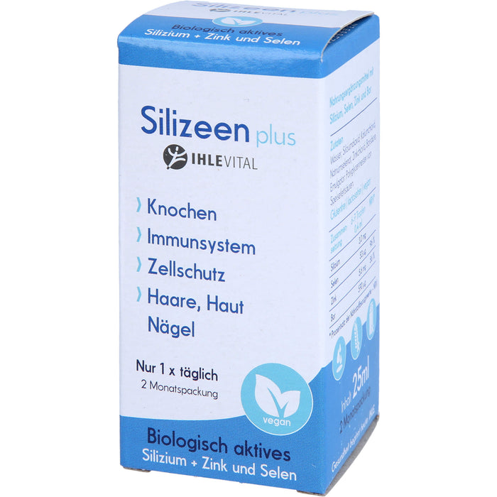 Ihle Vital Silizeen Plus Tropfen für Knochen, Immunystem, Zellschutz und Schilddrüse, 25 ml Lösung
