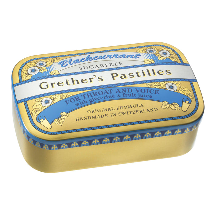 Grethers Blackcurrant Silber zuckerfreie Pastillen, 110.0 g Pastillen
