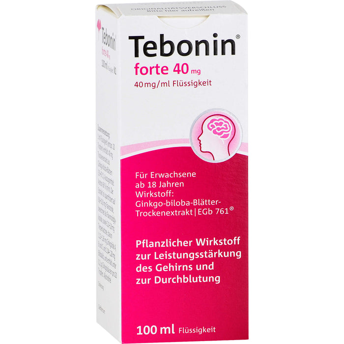 Tebonin forte 40 mg Lösung zur Leistungsstärkung des Gehirns und zur Durchblutung, 100 ml Solution
