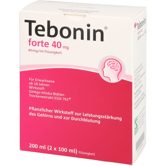 Tebonin forte 40 mg Lösung zur Leistungsstärkung des Gehirns und zur Durchblutung, 200 ml Solution