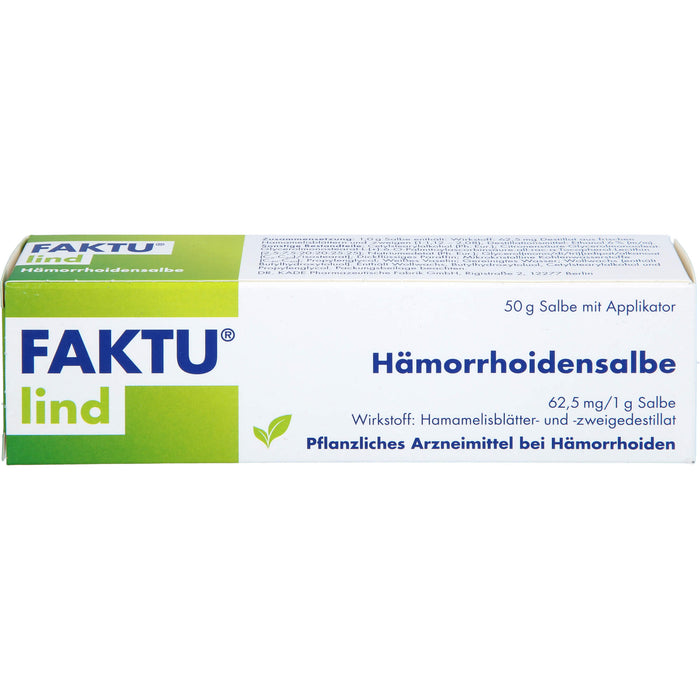 Faktu lind Hämorrhoidensalbe bei Hämorrhoidalleiden im Anfangsstadium, 50 g Salbe