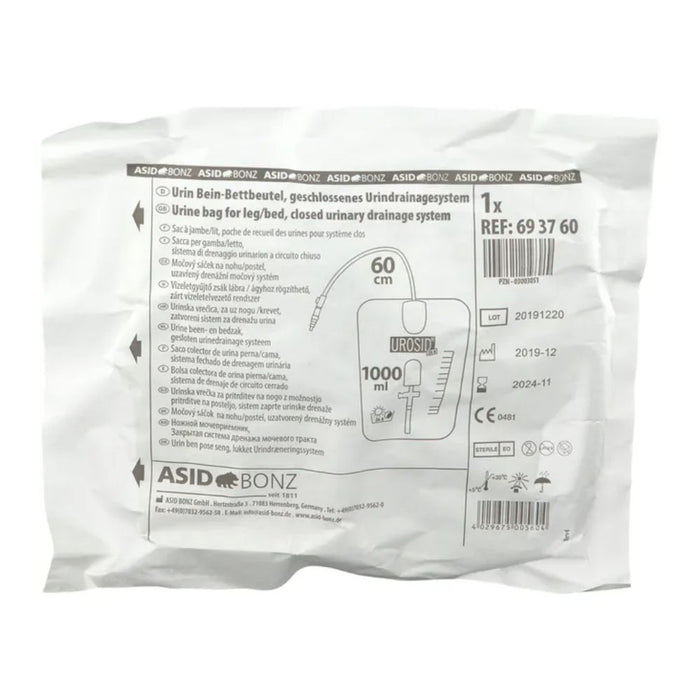 Urinbeutel 24h steril Schl.60cm 1000ml, 1 pcs. Sachets