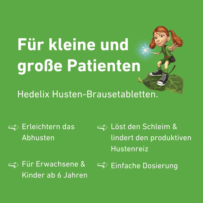 Hedelix Husten-Brausetabletten – natürlich wirksam gegen Husten, fruchtig lecker im Geschmack, 20 pcs. Tablets