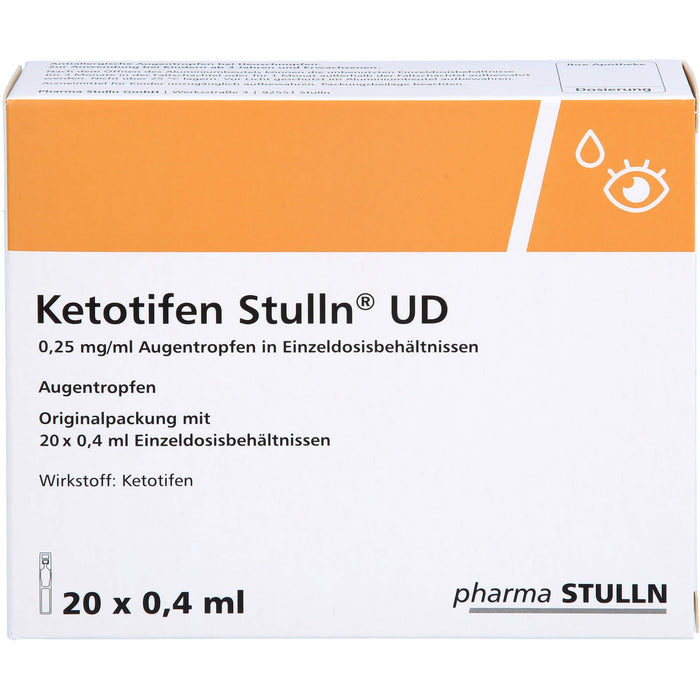 Ketotifen Stulln UD Augentropfen bei allergischer Konjunktivitis, 20 St. Einzeldosisbehältnisse