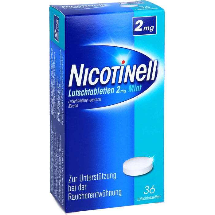 Nicotinell Lutschtabletten 2 mg Mint zur Raucherentwöhnung, 36 pcs. Tablets