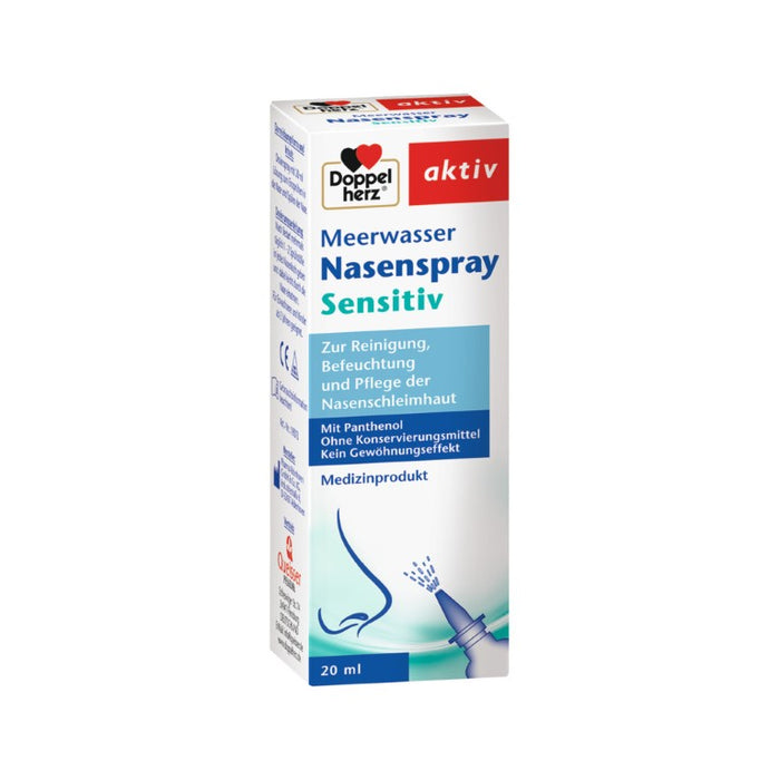 Doppelherz aktiv Meerwasser Nasenspray sensitiv mit Panthenol, 20 ml Solution