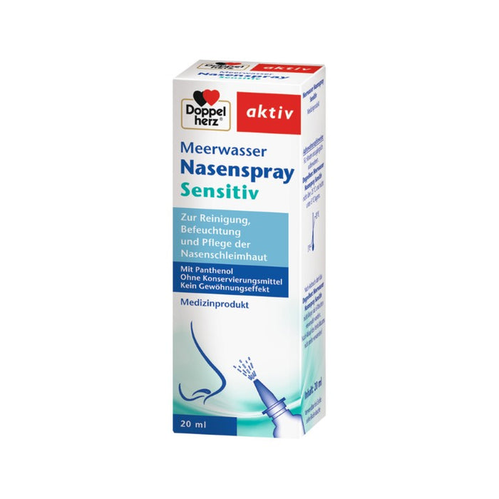 Doppelherz aktiv Meerwasser Nasenspray sensitiv mit Panthenol, 20 ml Solution
