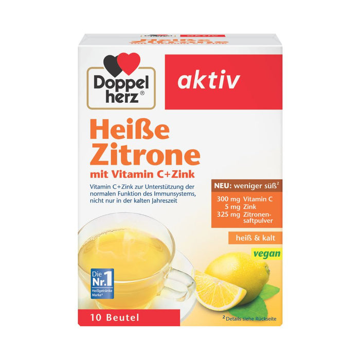 Doppelherz Heiße Zitrone Vitamin C + Zink, 10 St. Beutel