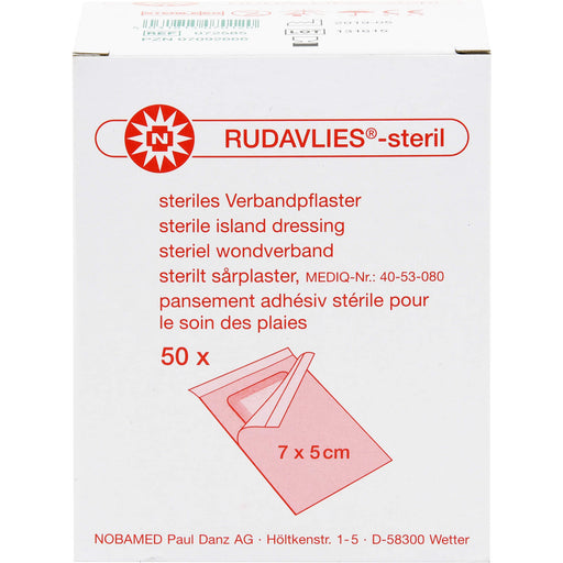 RUDAVLIES STERIL 7CMX5CM VERBANDPFLASTER, 50 St PFL